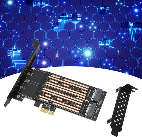 M.2 SATA SSD NGFF to PCIE Dual Adapter High Speed Data Transfer for Desktop Users in Saudi Arabia