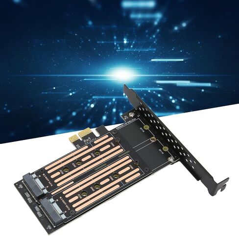 M.2 SATA SSD NGFF to PCIE Dual Adapter High Speed Data Transfer for Desktop Users in Saudi Arabia