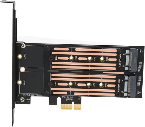 M.2 SATA SSD NGFF to PCIE Dual Adapter High Speed Data Transfer for Desktop Users in Saudi Arabia