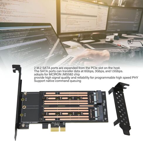 M.2 SATA SSD NGFF to PCIE Dual Adapter High Speed Data Transfer for Desktop Users in Saudi Arabia