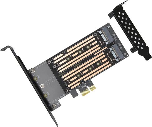 M.2 SATA SSD NGFF to PCIE Dual Adapter High Speed Data Transfer for Desktop Users in Saudi Arabia