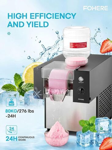 Commercial Snowflake Ice Machine for Restaurant,176 LBS/24H, Fast Cooling in Saudi Arabia