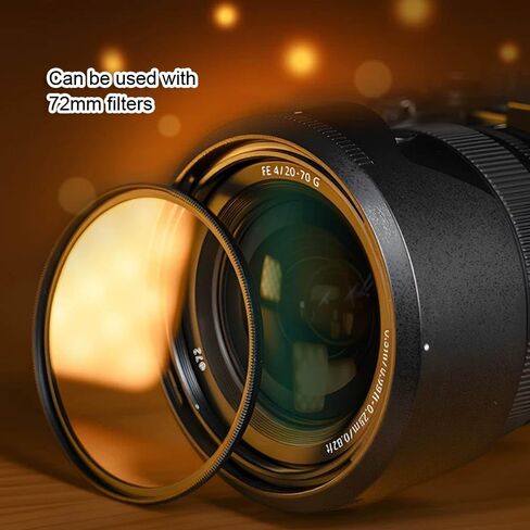 Reversible Lens Hood Shade Protector for ALC-SH174 Compatible with Sony FE 20-70mm F4 G SEL2070G Lens, Supports 72mm Filters in Saudi Arabia