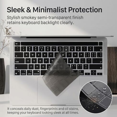 Smoky Silicone Keyboard Cover for MacBook Air/Pro, A2338 A2251 A2141 in Saudi Arabia