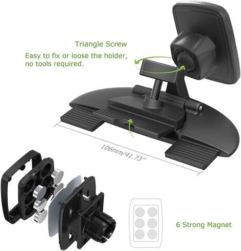 Magnetic Universal CD Slot Phone Holder, CD Slot Strong Magnet Car Phone Mount Compatible Smartphones in Saudi Arabia