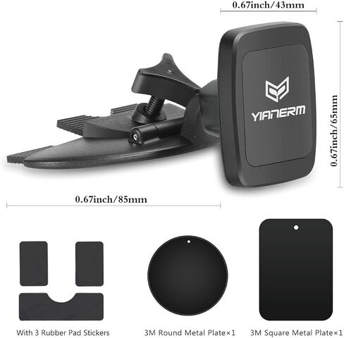 Magnetic Universal CD Slot Phone Holder, CD Slot Strong Magnet Car Phone Mount Compatible Smartphones in Saudi Arabia