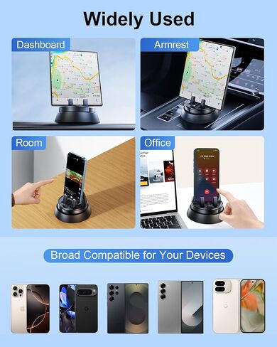 Z Fold 6 Accessories for Samsung Galaxy Z Fold 7 6 5 4 3 2 S25 Ultra, Upgraded 360 Rotatable Dash Phone Holder for Car iPhone 16 15 Pro Max Plus Mini Google Pixel 9 Pro Fold in Saudi Arabia