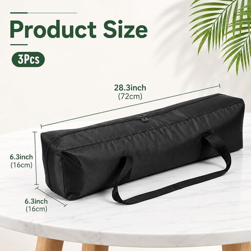 3 Pcs Tripod Case Bag Waterproof Oxford Cloth Heavy Duty Black 28.3x6.5in in Saudi Arabia