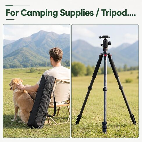 3 Pcs Tripod Case Bag Waterproof Oxford Cloth Heavy Duty Black 28.3x6.5in in Saudi Arabia
