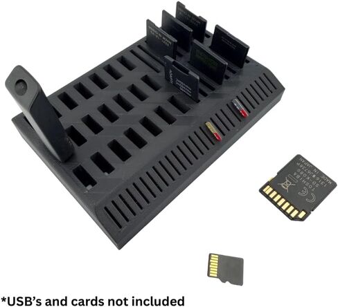 محرك فلاش USB وحامل منظم بطاقات SD/Micro، أسود in Kuwait