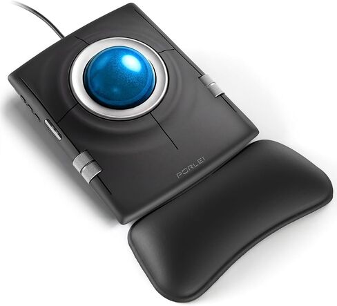 Wired Ergonomic Trackball Mouse, 55mm for Large Hands, Ambidextrous Design in Saudi Arabia