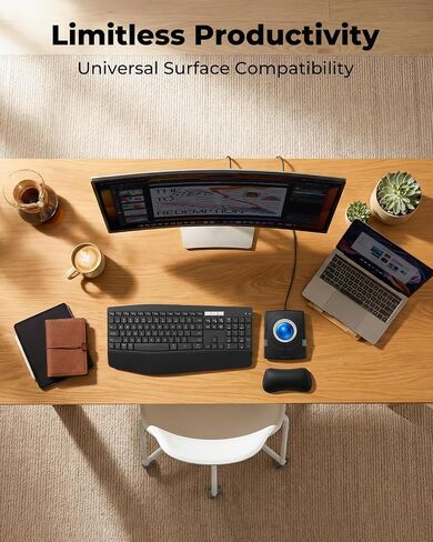 Wired Ergonomic Trackball Mouse, 55mm for Large Hands, Ambidextrous Design in Saudi Arabia