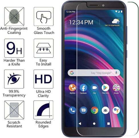 [3 Pack] Tonvizern for BLU View 3 (B140DL) Tempered Glass Screen Protector, Anti-Scratch Ultra Clear 9H Premium 0.26mm HD Bubble Free in Saudi Arabia