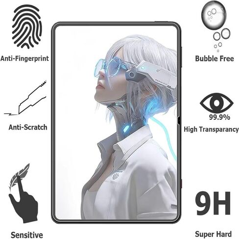 2PCS Tempered Glass Film for Nubia REDMAGIC Astra 2, Screen Protector 2.5D Anti Scratch HD Arcuate Film in Saudi Arabia