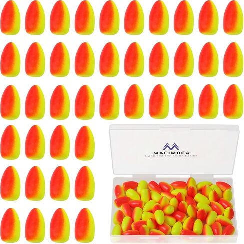 60PCS M Size Bullet Fishing Foam Floats Snell Float Surf Pompano Rigs Float for Spinner Rig Making Fly Fishing Strike Indicators for Trout Catfish Walleye in Saudi Arabia