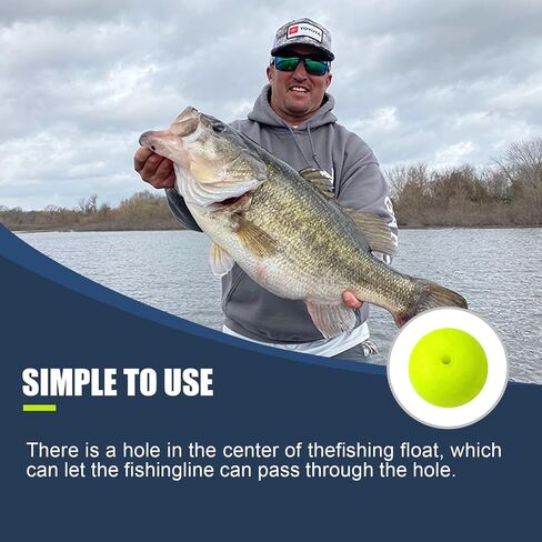 60PCS M Size Bullet Fishing Foam Floats Snell Float Surf Pompano Rigs Float for Spinner Rig Making Fly Fishing Strike Indicators for Trout Catfish Walleye in Saudi Arabia