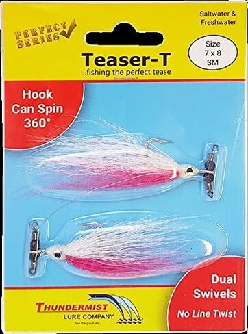 THUNDERMIST LURE COMPANY TSR-7X8-WP Teaser-T Fishing Terminal Tackle, Pink in Saudi Arabia