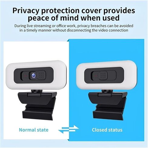 Portable Full HD Webcam with Microphone and Light in Kuwait