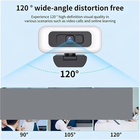 Portable Full HD Webcam with Microphone and Light in Kuwait