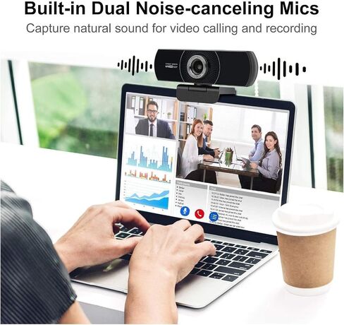 HD 1080P 60fps USB Streaming Webcam with Microphone in Kuwait