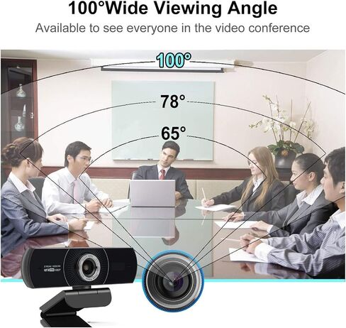 HD 1080P 60fps USB Streaming Webcam with Microphone in Kuwait