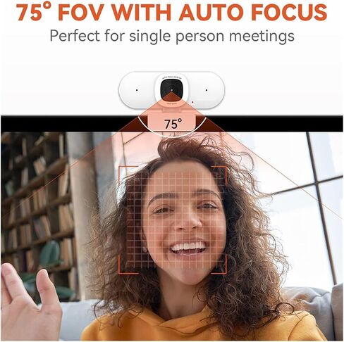 2K Webcam with Microphone, AutoFocus, Fill Light, Privacy Cover in Kuwait