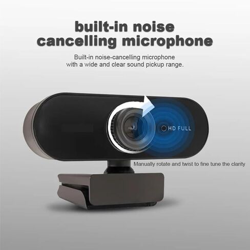 HD 1080P Mini Webcam with Microphone, USB Interface in Kuwait