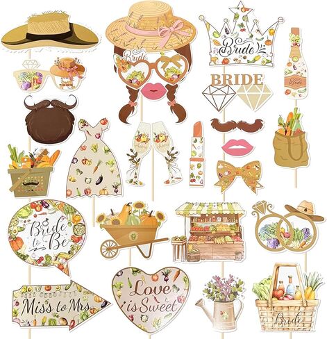 Fresh Off The Market Bridal Shower Decor Farmers Market Photo Booth Props in Saudi Arabia