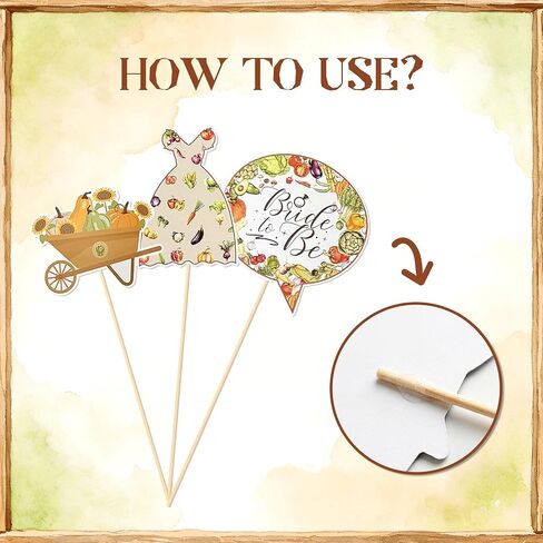 Fresh Off The Market Bridal Shower Decor Farmers Market Photo Booth Props in Saudi Arabia