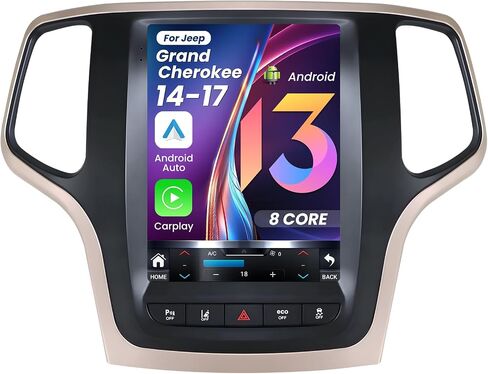 Car Radio for Jeep Grand Cherokee WK 2014-2017: Upgrade 64G Car Stereo Wireless Carplay/Andriod Auto 5GWiFi Bluetooth5.0 GPS 1080P Camera SWC FM (Online Upgrade OTA System in Saudi Arabia