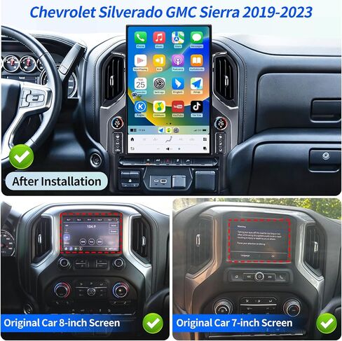Qualcomm Car Radio for Chevrolet Silverado GMC Sierra 2019-2023 17.2 Inch in Kuwait
