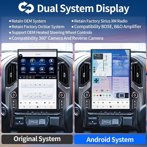 Qualcomm Car Radio for Chevrolet Silverado GMC Sierra 2019-2023 17.2 Inch in Kuwait