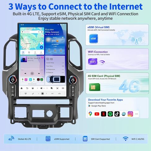 Qualcomm Car Radio for Chevrolet Silverado GMC Sierra 2019-2023 17.2 Inch in Kuwait