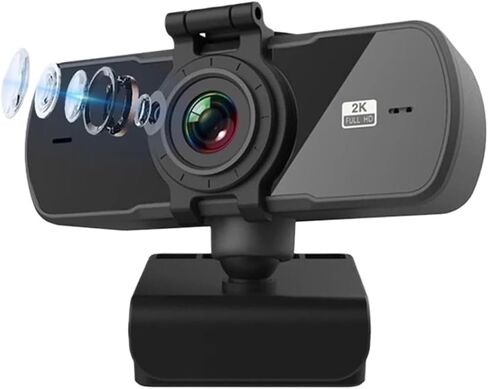 Webcam 2K 1080P Web Camera with Microphone USB Cam in Kuwait