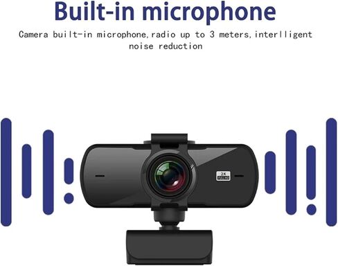 Webcam 2K 1080P Web Camera with Microphone USB Cam in Kuwait