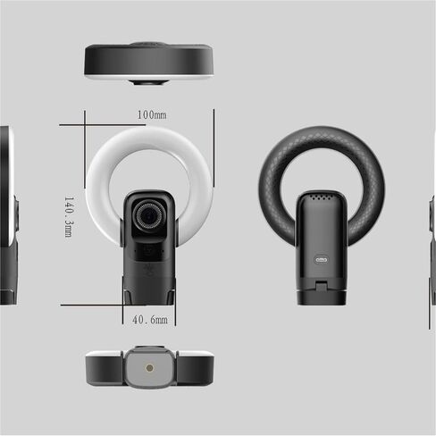 Webcam 4K Streaming AI Autofocus Ring Light Microphone Remote USB in Kuwait