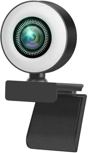 Webcam Mini Camera Full HD with Ring Fill Light Microphone USB in Kuwait