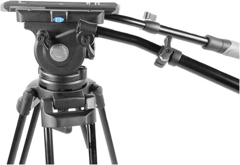 Prompter People TRI-HD500 3-Section Aluminum Heavy Duty Tripod System with 100mm Fluid Head, Ground Spreader and Dolly in Saudi Arabia