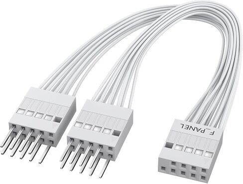 PC Power Switch Splitter, 9 Pin Motherboard Jumper Splitter 1 Female to 2 Male for Power SW, Reset SW, LED - PC Motherboard Adapter in Saudi Arabia