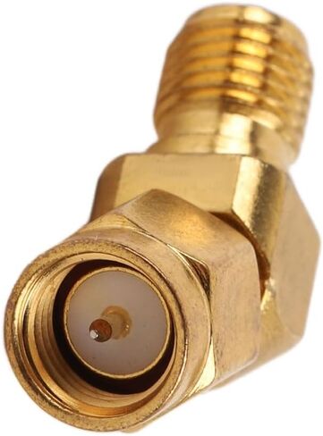 SMA Male to Female Connector 45 Degree Angle - Wide Frequency Band Adapter for Antenna and Communication Equipment, Gold Plated Copper in Saudi Arabia