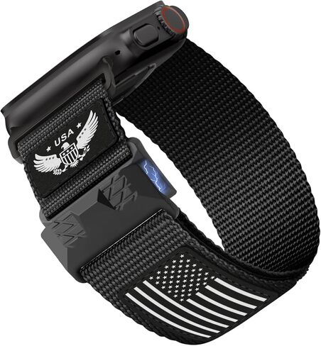Rugged Nylon for Apple Watch Ultra 2/3/4 Band iWatch SE Men 49/46/45/44mm in Saudi Arabia
