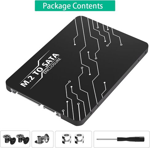 Metal Case B NGFFs HDDs to 2.5 SATA3.0 6Gb / s Adapter Card with Enclosure Socket NGFFs Adapter HDDs Converters Enclosure in Saudi Arabia