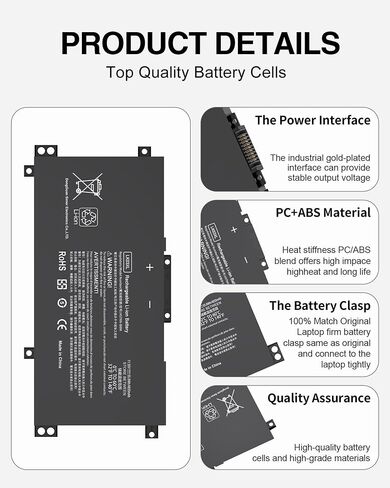 55.8Wh LK03XL Battery Replacement for hp Envy x360 Convertible 15m-bp1xx 15m-cn0xxx 15m-cp0xxx 15m-cn0011dx 15m-cn0012dx 15m-bp112dx 17m-ae0xx 17-bw 17m-ae111dx 916368-421 l09281-855 916814-855 11.55V in Kuwait