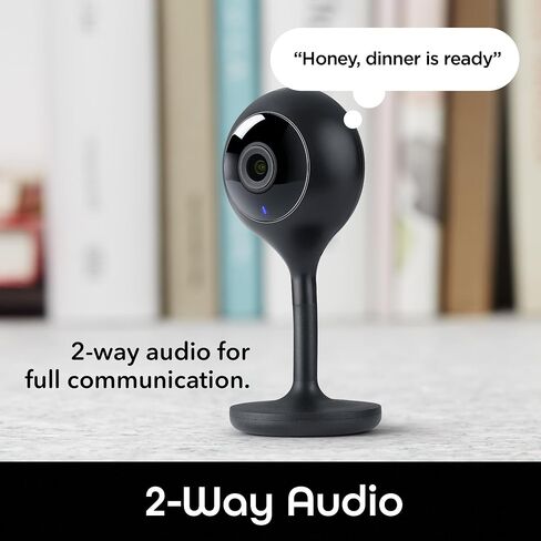 Geeni Look Indoor Smart Security Camera, 720p HD Surveillance with 2-Way Talk and Motion Sensor, Compatible with Alexa and Google Home, No Hub Required, Black (2 Pack) in Saudi Arabia