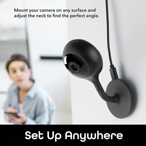 Geeni Look Indoor Smart Security Camera, 720p HD Surveillance with 2-Way Talk and Motion Sensor, Compatible with Alexa and Google Home, No Hub Required, Black (2 Pack) in Saudi Arabia