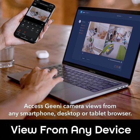 Geeni Look Indoor Smart Security Camera, 720p HD Surveillance with 2-Way Talk and Motion Sensor, Compatible with Alexa and Google Home, No Hub Required, Black (2 Pack) in Saudi Arabia