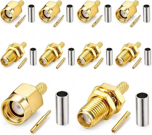 10Pcs SMA Connectors RG174 RG316 Solder SMA Coax Connectors Attachment in Kuwait