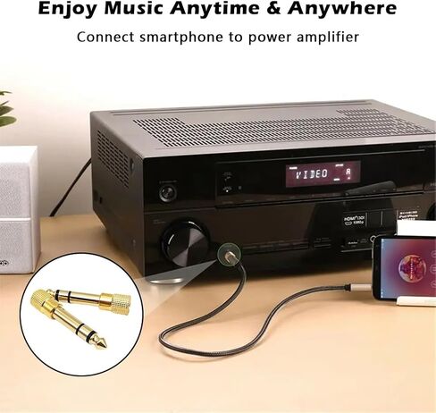 4pcs 6.5mm to 3.5mm Female Stereo Audio Jack Adapter,Headphone Adapter Audio Converter for Aux Cable,Guitar Amplifier,Bass,Earphone,Headset,Digital Piano,Keyboard,Mixer in Saudi Arabia