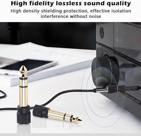 4pcs 6.5mm to 3.5mm Female Stereo Audio Jack Adapter,Headphone Adapter Audio Converter for Aux Cable,Guitar Amplifier,Bass,Earphone,Headset,Digital Piano,Keyboard,Mixer in Saudi Arabia