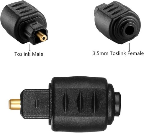 Digital Toslink Male to 3.5mm Female Plugs Converters Optical Adapter for Superior Claritys 1pc/2pcs in Saudi Arabia
